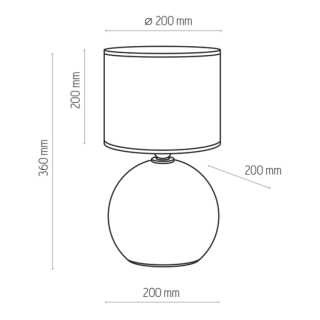 Veilleuse Palla 1 lumière – blanc – en métal et verre – style moderne