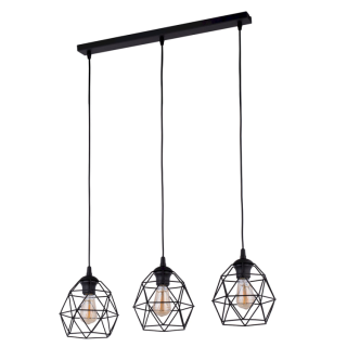 Suspension Galaxy 3 lumières – noir – en métal – style moderne