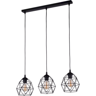 Suspension Galaxy 3 lumières – noir – en métal – style moderne