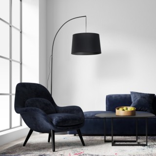 Lampadaire Orta 1 lumière – noir – en métal – style moderne