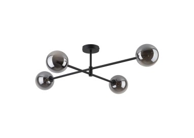 Plafonnier Sarius 4 lumières – noir – en métal – style moderne