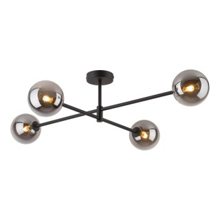 Plafonnier Sarius 4 lumières – noir – en métal – style moderne