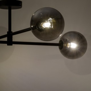 Plafonnier Sarius 4 lumières – noir – en métal – style moderne