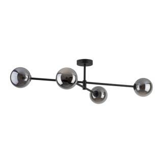 Plafonnier Sarius 4 lumières – noir – en métal – style moderne