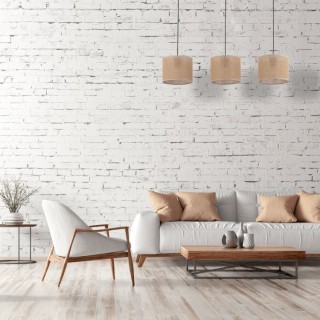 Suspension Juta 3 lumières – noir – en métal – style bohème