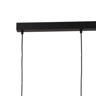 Suspension Juta 3 lumières – noir – en métal – style bohème