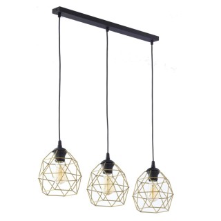 Suspension Galaxy 3 lumières – noir – en métal – style loft