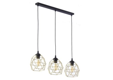 Suspension Galaxy 3 lumières – noir – en métal – style loft