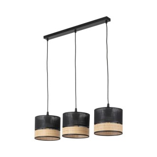 Suspension Paglia 3 lumières – noir – en métal