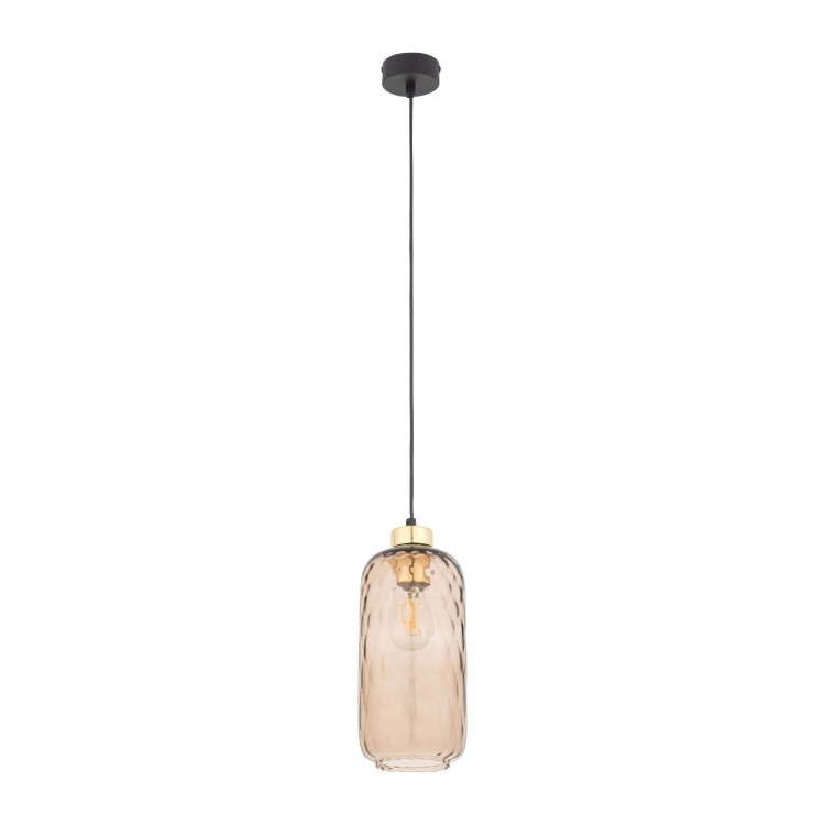 Suspension Pescara 1 lumière – doré & noir – en métal – style loft