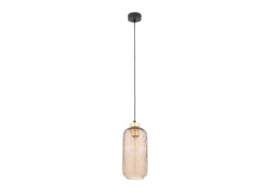 Suspension Pescara 1 lumière – doré & noir – en métal – style loft