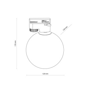 Spot sur rail Tracer 1 lumière – blanc – en métal – style moderne et loft