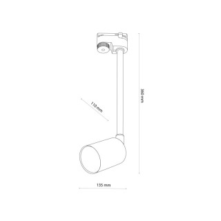 Spot sur rail Tracer 1 lumière – blanc – en métal – style moderne et loft