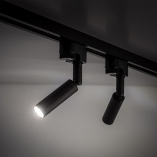 Spot sur rail Tracer 1 lumière – noir – en métal – style moderne et loft