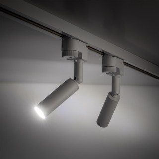 Spot sur rail Tracer 1 lumière – blanc – en métal – style moderne et loft