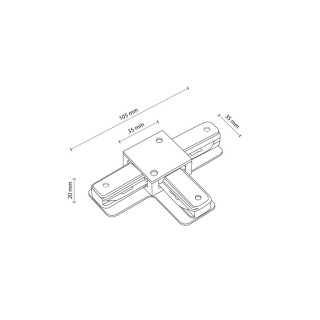 Spot sur rail Tracer – blanc – en métal