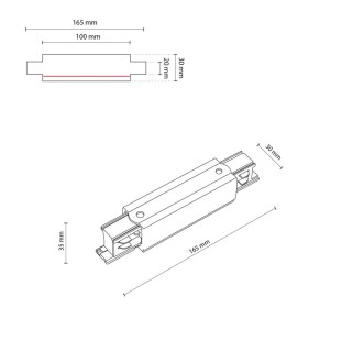 Spot sur rail Tracer – noir – en métal