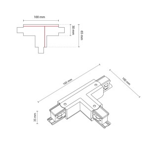 Spot sur rail Tracer – blanc – en métal