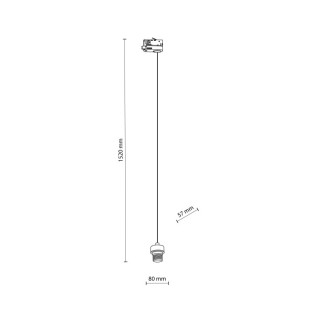 Spot sur rail Tracer 1 lumière – noir – en métal – style moderne et loft