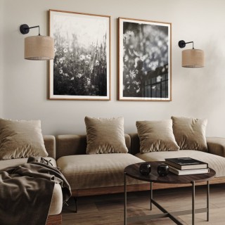 Applique murale Juta 1 lumière – noir – en métal – style moderne