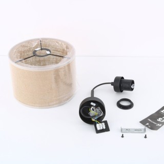 Applique murale Juta 1 lumière – noir – en métal – style moderne