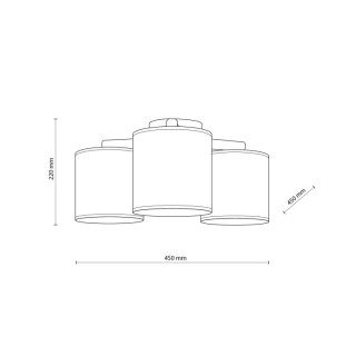Plafonnier Deva 3 lumières – pin & noir – en métal et bois – style moderne
