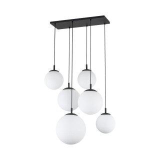 Suspension Esme 6 lumières – noir – en métal – style moderne