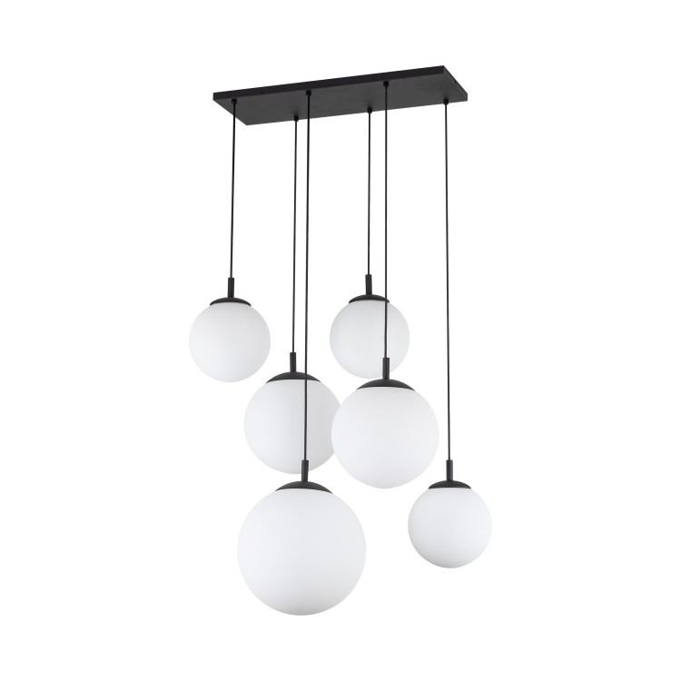 Suspension Esme 6 lumières – noir – en métal – style moderne