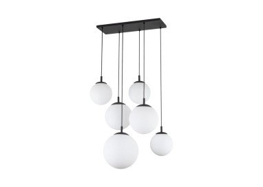 Suspension Esme 6 lumières – noir – en métal – style moderne