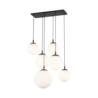 Suspension Esme 6 lumières – noir – en métal – style moderne