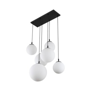 Suspension Esme 6 lumières – noir – en métal – style moderne