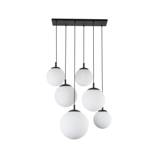 Suspension Esme 6 lumières – noir – en métal – style moderne
