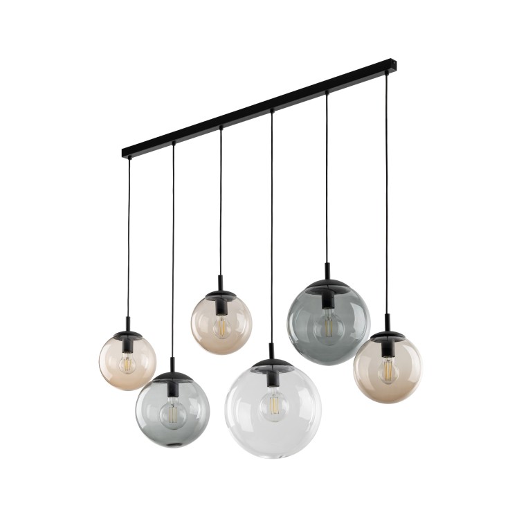Suspension Esme 6 lumières – noir – en métal – style moderne et chic
