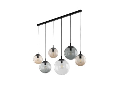 Suspension Esme 6 lumières – noir – en métal – style moderne et chic