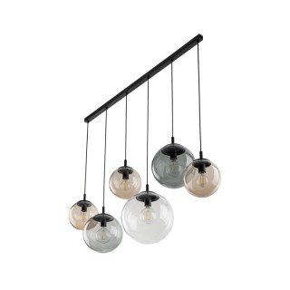 Suspension Esme 6 lumières – noir – en métal – style moderne et chic