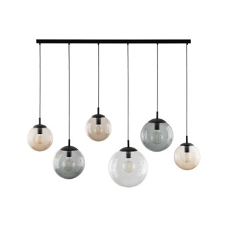 Suspension Esme 6 lumières – noir – en métal – style moderne et chic