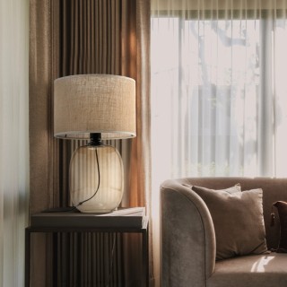 Veilleuse Melody 1 lumière – topaze – en métal et verre – style moderne