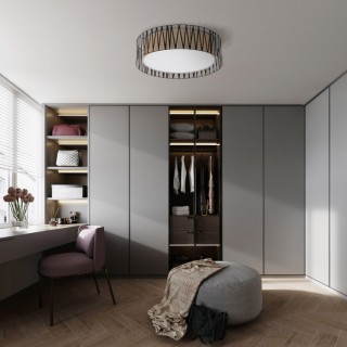 Plafonnier Harmony 4 lumières – noir – en métal – style moderne