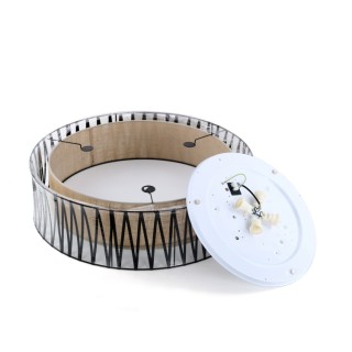 Plafonnier Harmony 4 lumières – noir – en métal – style moderne