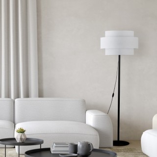 Lampadaire Calisto 1 lumière – noir – en métal – style moderne