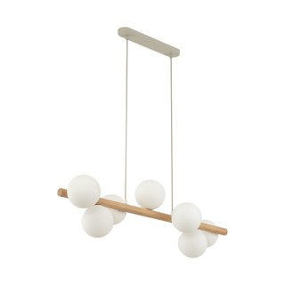 Suspension Estera – pin – en métal et bois – style moderne