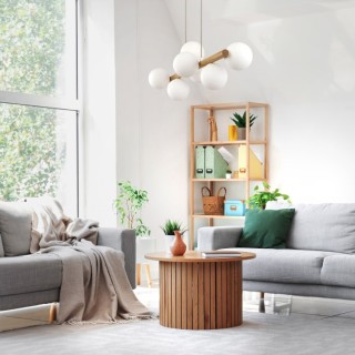 Suspension Estera – pin – en métal et bois – style moderne