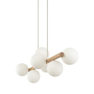 Suspension Estera – pin – en métal et bois – style moderne