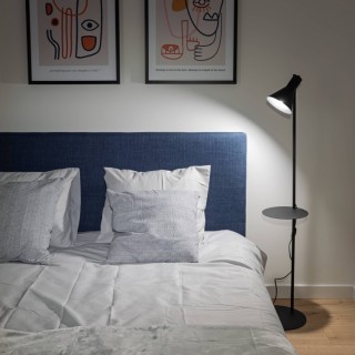 Lampadaire Jump 1 lumière – noir – en métal – style moderne et loft