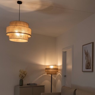 Suspension Calisto 3 lumières – noir – en plastique – style moderne