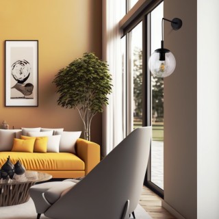 Applique murale Esme 1 lumière – noir – en métal – style moderne et loft