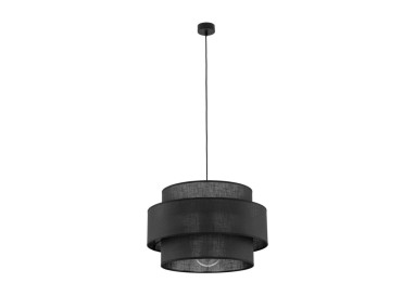 Suspension Calisto 1 lumière – noir – en plastique – style moderne et loft