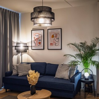 Suspension Calisto 1 lumière – noir – en plastique – style moderne et loft