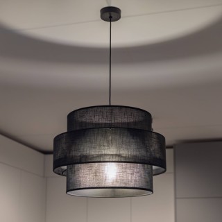 Suspension Calisto 1 lumière – noir – en plastique – style moderne et loft