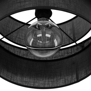 Suspension Calisto 1 lumière – noir – en plastique – style moderne et loft